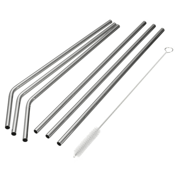 6Pcs 30oz YETI Straws Stainless Steel Straws Tumblers Ramblers Cups with 1Pcs Cleaning Brush