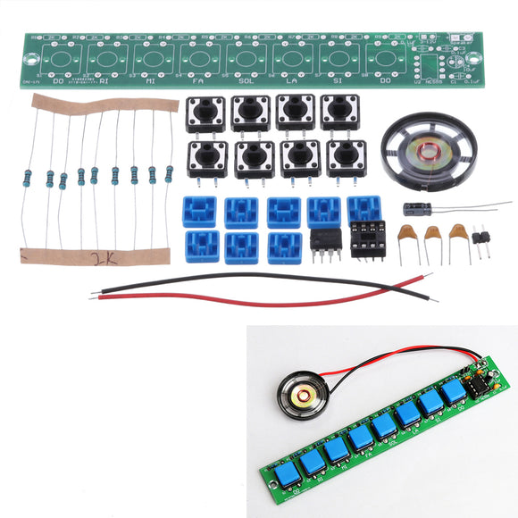 10pcs DIY Electronic Kit Set NE555 Keyboard Kit Eight Notes DIY Electronic Production Parts SolderingPractice Fun Training