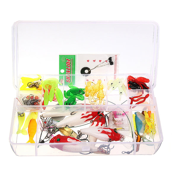 ZANLURE 100PCS Almight Fishing Lure Baits With Plastic Tackle Box Fishing Tackle Tools
