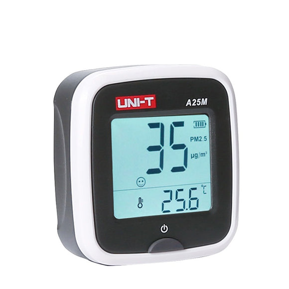 UNI-T A25M PM2.5 Meter Air Quality Monitor Temperature Measuring LCD Backlight Celsius /Fahrenheit Unit Switching
