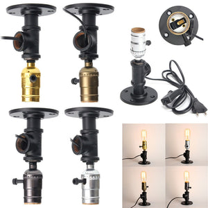 E27 Retro Industrial Vintage Edison Bedside Desk Light Socket Table Reading Lamp Holder With Adapter