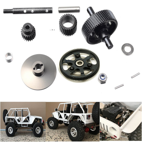 1:10 Scale Heavy Duty Steel Transmission Metal Gear Set Upgrade Accessories For Axial Racing SCX10