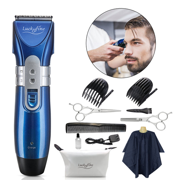LuckyFine Rechargeable Hair Trimmer Cordless Beard Trimmers for men, Hair Clippers and Shavers Hair