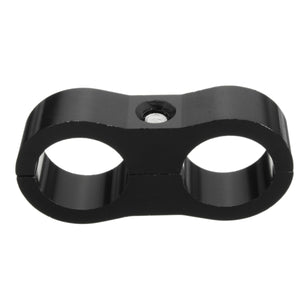 AN-10 AN10 19MM Black Braided Hose Separator Clamp Fitting Adapter Fuel Oil