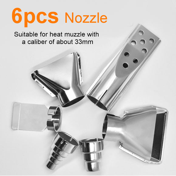 6pcs Heat Guns Nozzle Hot Air Guns Heat Resisting Nozzles Tips