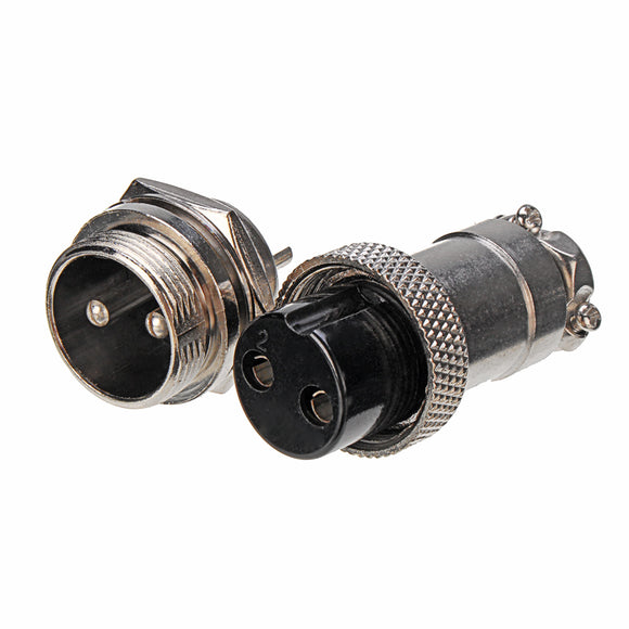 GX20 2 Pin 20mm Male & Female Wire Panel Circular Connector Aviation Socket Plug