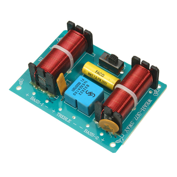 3 Way Audio Speaker Crossover 100W Filter Treble Mediant Bass Frequency Divider