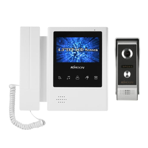 4.3 Inch LCD Monitor Wired Video Intercom Doorbell Kits Support Night Vision Camera Two Way Audio Ra