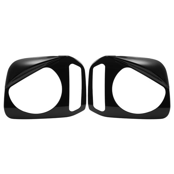 2PCS ABS Front Headlight Lamp Cover Trim Bezels For Suzuki Jimny 2007-2015 Black