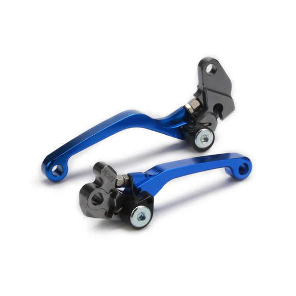 CNC Billet Pivot Brake Clutch Levers For Yamaha YZ80/85 01-14 Blue Black