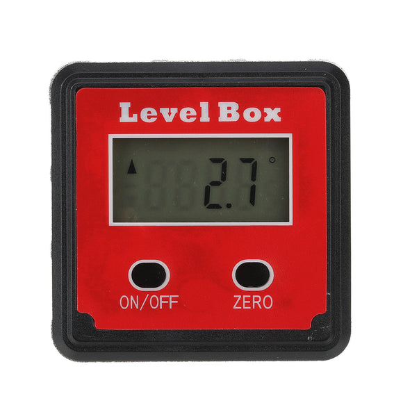 Drillpro 2-key Mini Precision Digital Inclinometer Level Box Protractor Angle Finder Gauge Meter with Magnet Base
