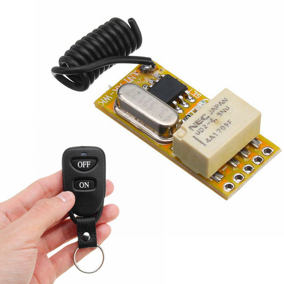 DC 3.7V-12V Mini Wireless Remote Control Switch Relay Micro Receiver Transmitter System For LED Ligh
