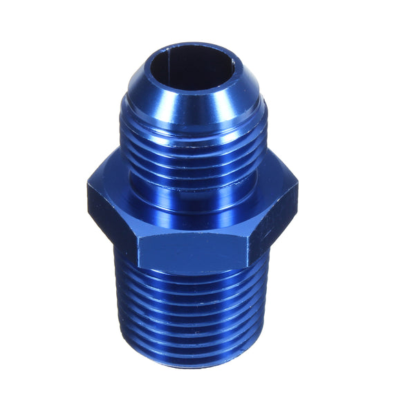 Blue AN 8 AN8 To NPT 1/2inch Adapter Adaptor Aluminum Alloy Car Fittings
