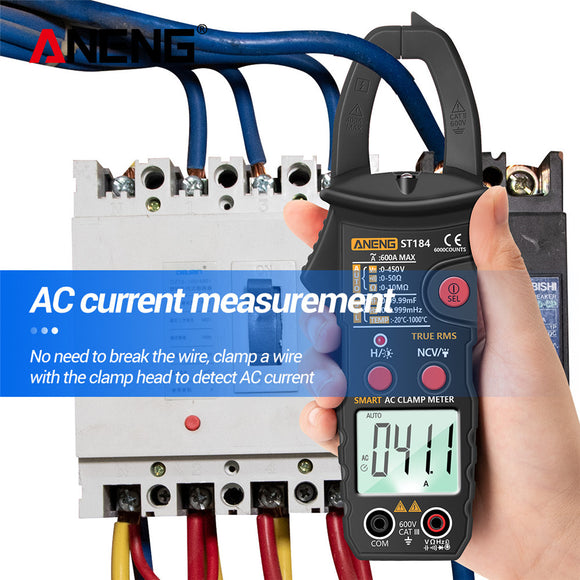 ANENG ST184 Digital Multimeter Clamp Meter True RMS 6000 Counts Professional Measuring Testers AC/DC Voltage AC Current Ohm