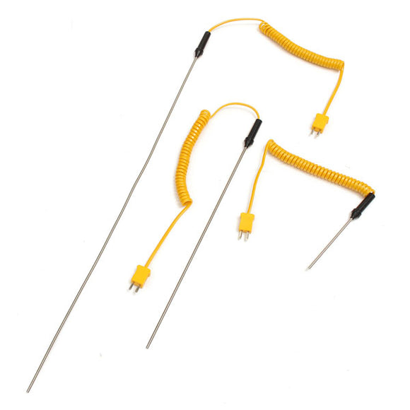 K-Type Thermocouple Stainless Steel Probe Temperature Controller Wire Sensors 100/300/500mm Optional