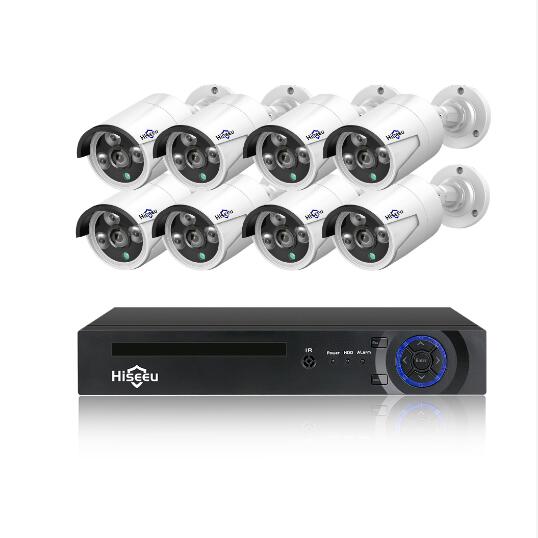 Hiseeu WNKIT-8HB612 1080P Wireless CCTV System 2M 8CH Wifi NVR Outdoor IR Night Vision IP Camera Security System Surveillance