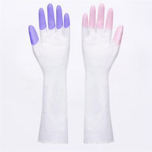 2 Pairs Flocking Clean Gloves Home Washing Laundry Glove For Kitchen Household Antiskid from Xiaomi Youpin