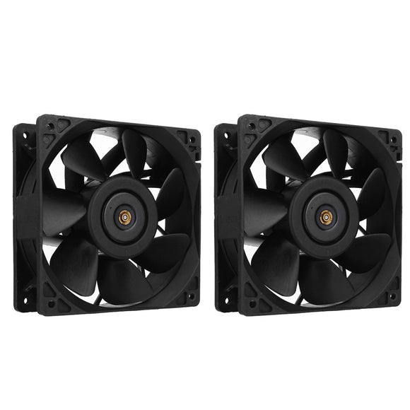 2pcs 118x118x36mm 4pin 6000RPM Cooling Fan for Antminer S7 S9 Mining