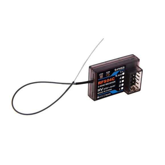 AGFRC RFS04C 2.4G 4CH+SBUS Compatible Futaba S-FHSS Receiver for RC Car Rock Crawler