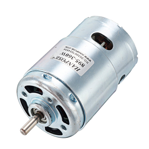 HANPOSE 895 Motor DC 12V 24V 200/360W DC Motor Large Torque High Power DC Motor Double Ball Bearing Spindle Motor