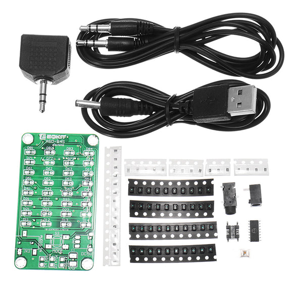 EQKIT 8*4 Level Indicator Kit SMD Soldering Practice Board Audio Spectrum Indicator