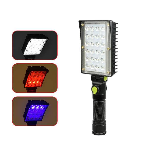 XANES 190C 24x COB 3Colors 4Modes  90 Adjustable Head Magnetic Tail USB Rechargeable LED Flashlight