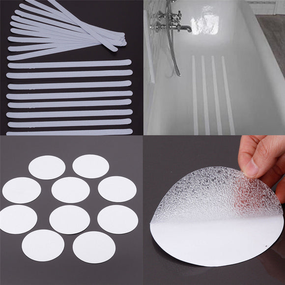 10Pcs/18Pcs Stickers Bathroom Mat Bath Tub Floor Grip Shower Non Slip Anti Skid Safety Wall Sticker