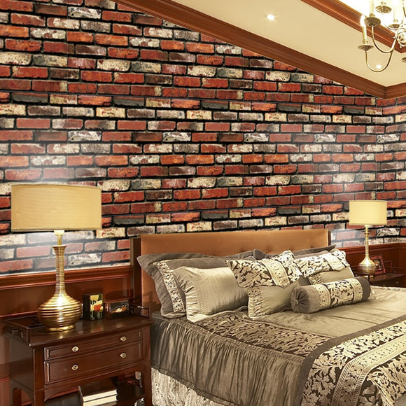 Creative Wall Stickers Simulation Waterproof Brick 3D Effect PVC Removable Background Stickers
