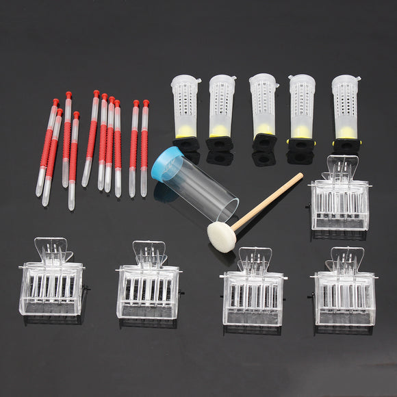 Queen Marking Cage Bee Clip Catchers Grafting Tool Hair Roller Cages Beekeeping Tools Set