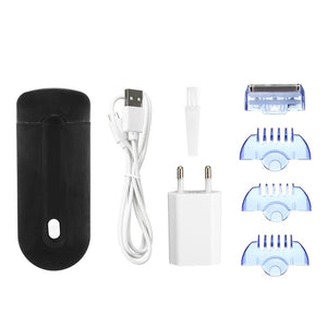 USB Charger Electric Sideburn Hair Clipper Trimmer Portable Men Shaver Barber Home Use Grooming Kit