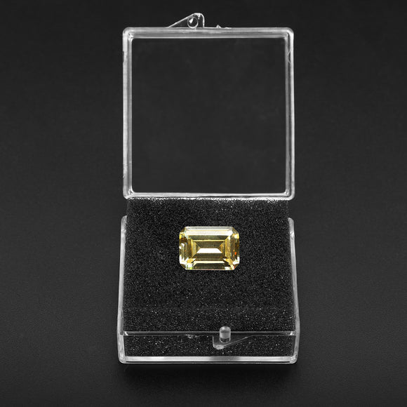 Gentle Yellow Gemstone Zircon 11.50ct 10x14mm Rectangle VVS Cut AAAA+ Jewelry Decorations