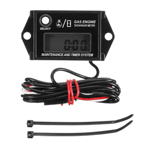 IP68 Digital Tach Tachometer Hour Meter For Spark Plug Lawnmower ATV Generator Engine