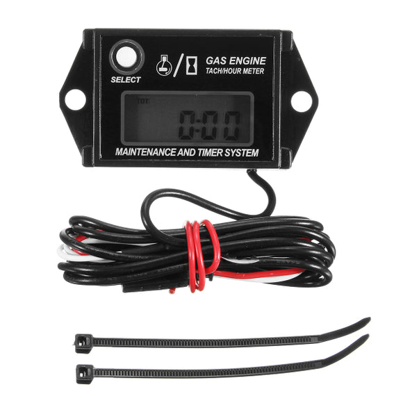 IP68 Digital Tach Tachometer Hour Meter For Spark Plug Lawnmower ATV Generator Engine