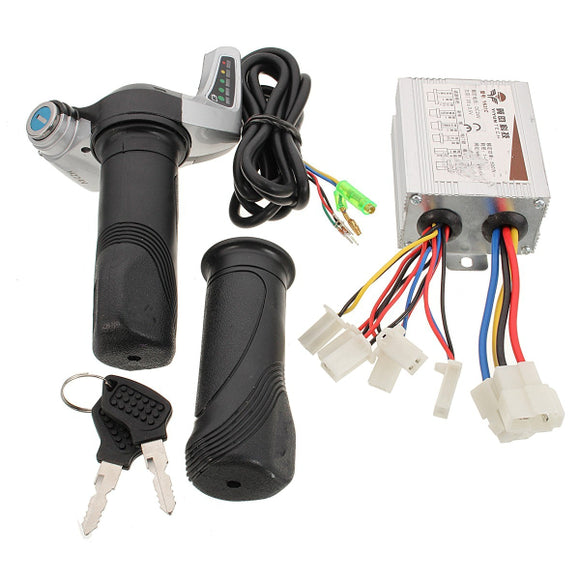 36V 500W Motorcycle Controller Brushed W/ Throttle Twist Grips 7/8 inches(22.2mm) Electric Bike