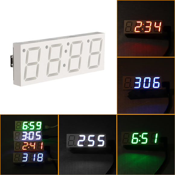 DS3231 DC5V 40mA 0.2W High Precision IIC RTC and TCXO Power-off Memory 0.8Inch LED Electronic Clock