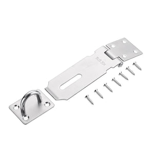 304 Stainless Steel Hasp Staple Safety Door Bolt Gate Lock Padlock Latch Waterproof With Screws