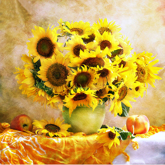 5D Diamond Decorations Flowers Colorful Sunflower Painting DIY Crystal Square Paintings