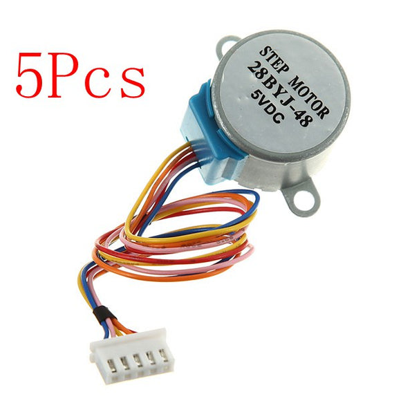 5Pcs Gear Stepper Motor DC 5V 4 Phase 5-Wire Reduction Step For Arduino