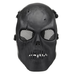 Black Skull Skeleton Full Face Mask Tactical Paintball Airsoft Protect Safety