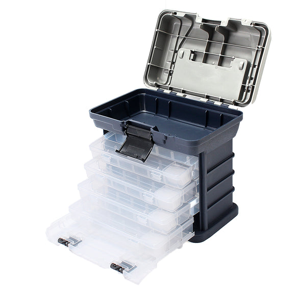4 Layers Handheld Storage Case High Strength Accessories Tackle Tool Box