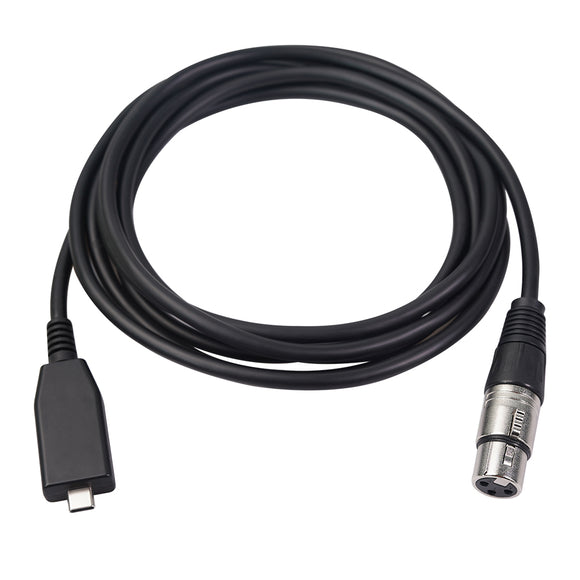 REXLIS TY18 TYPE-C To XlR Mic Audio Cable 6mm Male To Female Microphone Recording Line 2/3M for Mobile Phones Tablets Laptops