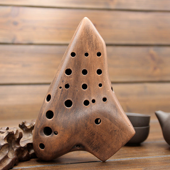 Zero AC Three Tubes Alto C 16 Holes Ocarina Smoked Burn Ocarina