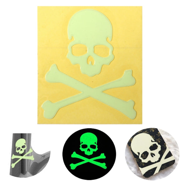 Noctilucent Skull Sticker Glow In The Dark Motorcycle Car Bike