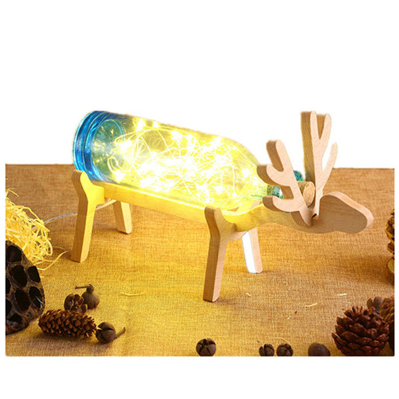 Christmas Party Home Decoration Handmade Glass Deer Night Light For Kids Children Birthday Gift Toys