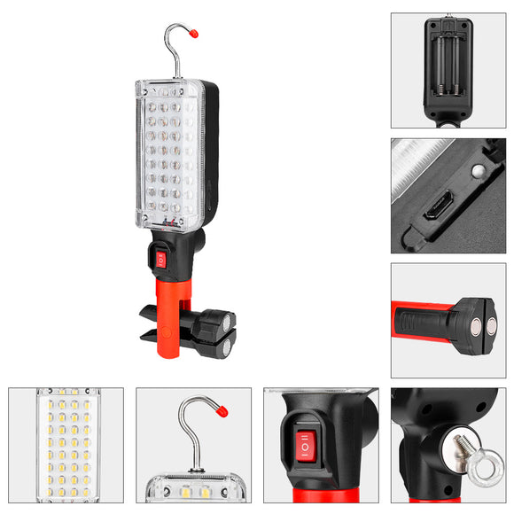 XANES 34SMD 2Modes LED Work Light Rotatable Emergency Worklight Outdoor Multifunctional LED Work Light with Magnetic and Hook