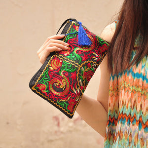 National Style Fashion Embroidery Bag Clutch Bag Purse For Women