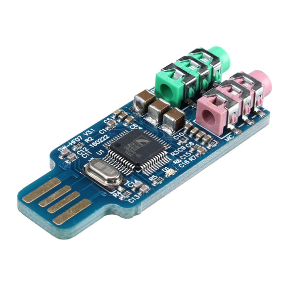 5Pcs Free Drive USB Sound Card Notebook Computer External Sound Card Module USB