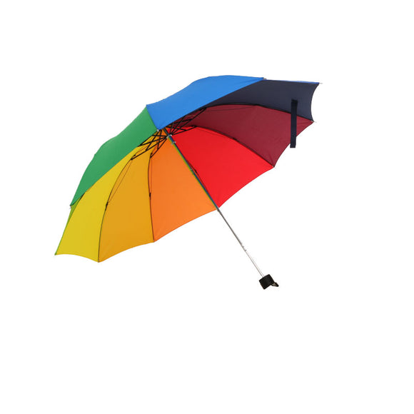 Rainbow outdoor Three-folding Unbrella Parasol 8 Rib Wind Resistant For Women Tarvel Umbrella