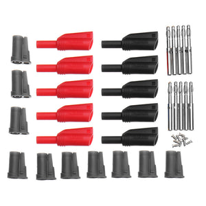 P3005 Multimeter Test Probe Connector Red and Black Each 5 for 1 Set