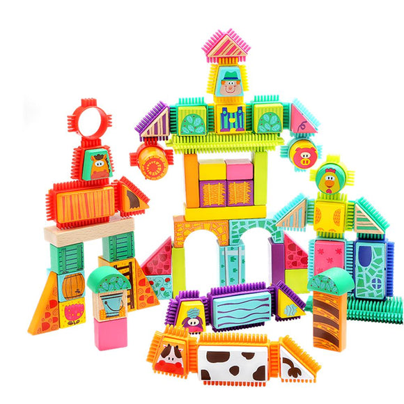 TopBright Farm Animal Mane Blocks 20.5*23cm  Educational Children's Building Toys